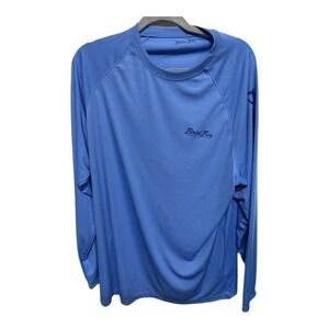 Bimini Bay Outfitters HOOK'M Swordfish Large Blue Long Sleeve Activewear Shirt